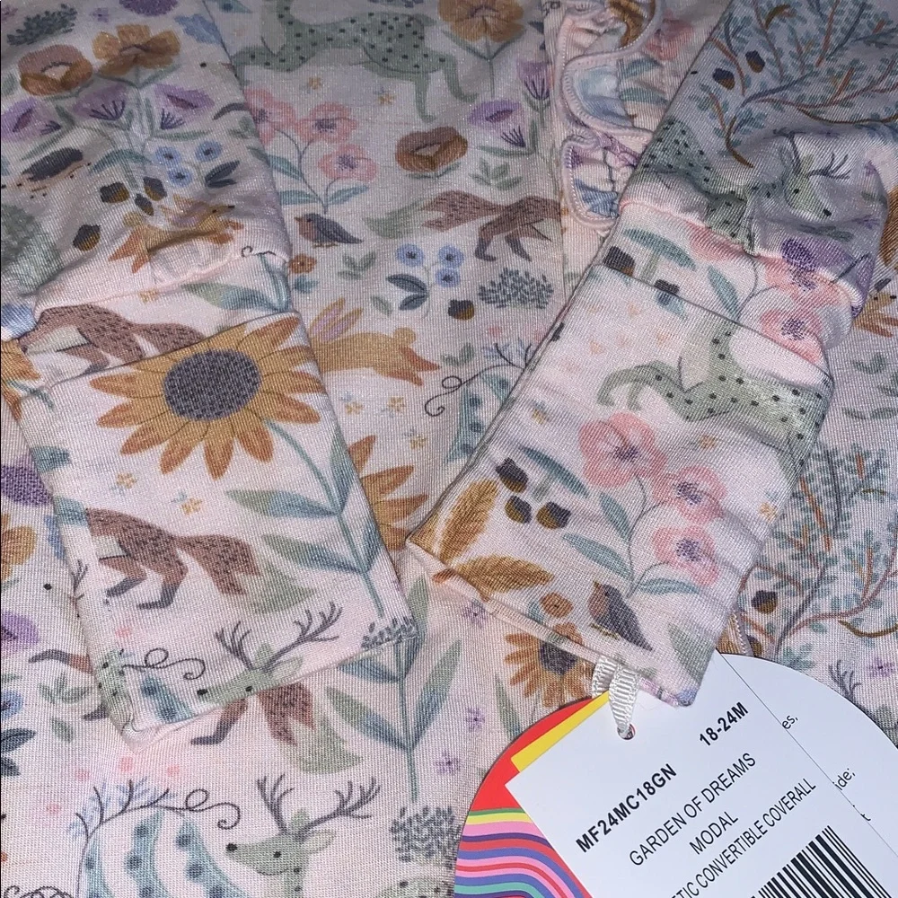 NWT Magnetic Me Floral Convertible Footie Garden of Dreams 18-24M - Picture 5 of 9